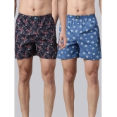 Joven Navy Blue Cotton Mens Boxer- ( Pack of 2 ) - None