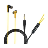 hitage EB-14 Thunder 3.5 mm Wired Earphone In Ear Comfortable In Ear Fit Yellow