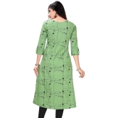 Meher Impex - Green Cotton Blend Womens A-line Kurti ( Pack of 1 ) - None