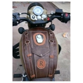 PURE BIKING Petrol Tank Cover Brown Strap for Royal Enfield Classic 350/500