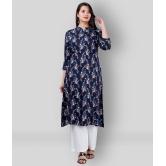 MAUKA - Navy Blue A-line Rayon Womens Stitched Salwar Suit ( Pack of 1 ) - XS