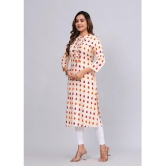 MAUKA Rayon Printed Straight Women''s Kurti - Beige ( Pack of 1 ) - None