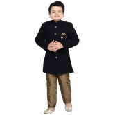 Arshia Fashions Blue Silk Boys Indo Western Sherwani & Churidar Set ( Pack of 1 ) - None