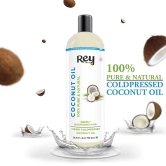 Rey Naturals Virgin Coconut Hair Oil Nariyal Oil  100 Pure  Natural Coconut Oil For Hair And Skin - Strengthens Hair Improves Scalp Condition  Hair Growth Virgin Coconut oil for baby  750ml-Rey N