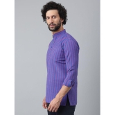 KLOSET By RIAG - Purple Cotton Men's Shirt Style Kurta ( Pack of 1 ) - None