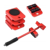 Furniture Lifter Mover Tool Set | Heavy Duty Furniture Shifting Lifting Moving Tool with Wheel Pads for Easy Appliance Furniture Caster Appliance Furniture Caster - Red