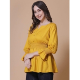 GOD BLESS - Yellow Viscose Women's A-Line Top ( Pack of 1 ) - None