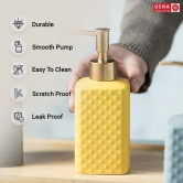 USHA SHRIRAM 350ml Ceramic Soap Dispenser Bottle, Yellow, Pack of 1-USHA SHRIRAM 350ml Ceramic Soap Dispenser Bottle, Yellow, Pack of 1.