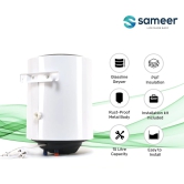 Sameer 25 L Storage Water Geyser (Sicuro Glassline, White)