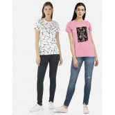 CHOZI - Multi Color Cotton Regular Fit Womens T-Shirt ( Pack of 2 ) - None