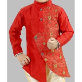 Pichkari - Multicolor Silk Boys Kurta With Churidar ( Pack of 1 ) - None