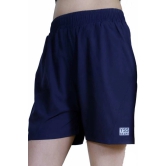 Solid Women Dark Blue Sports Shorts