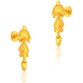 LUV FASHION Golden Jhumki Earrings ( Pack of 1 ) - Golden