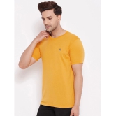 Lycos - Cotton Regular Fit Mustard Mens T-Shirt ( Pack of 1 ) - None