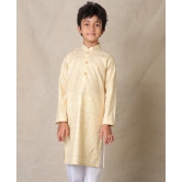 YELLOW FESTIVE PRINTED PURE COTTON KURTA - YELLOW-6-7 YEARS / 1N / YELLOW