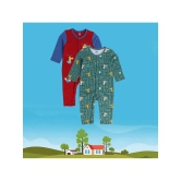 MINI KLUB Multi Color Cotton Rompers For Baby Boy ( Pack of 2 ) - None