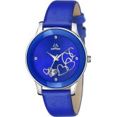 Septem Blue Leather Analog Mens Watch