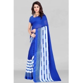 LEELAVATI - Blue Georgette Saree With Blouse Piece ( Pack of 1 ) - Blue