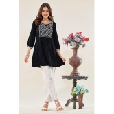 Glomee - Black Viscose Women's Tunic ( Pack of 1 ) - None