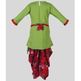 Arshia Fashions Girls Kurti Rayon Patiyala Harem Dhoti Suit Green - None