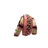 Set of 4 Pink and Gold Silk Thread Bangles