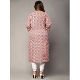 Swasti - Pink Cotton Womens Straight Kurti ( Pack of 1 ) - None