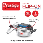 Prestige Svachh FLIP-ON MiniÂ SS Pressure Cooker 18 cm-2 L with Glass Lid