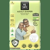 Pee Safe Adult Diaper | Medium - Large, 10 Pcs