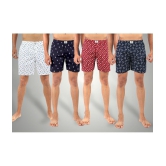 Supersquad Multicolor Cotton Mens Boxer- ( Pack of 4 ) - None