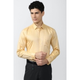 Men Yellow Slim Fit Formal Full Sleeves Formal Shirt