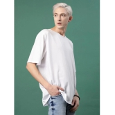 Rigo Cotton Oversized Fit Printed Half Sleeves Mens T-Shirt - White ( Pack of 1 ) - None