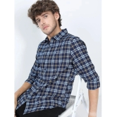 Ketch Polyester Slim Fit Checks Full Sleeves Mens Casual Shirt - Navy Blue ( Pack of 1 ) - None