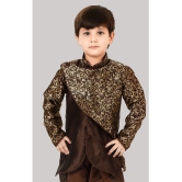 Coxxup Brown Silk Blend Boys Sherwani ( Pack of 1 ) - None