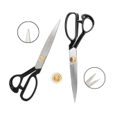 JUPITER Stainless Steel Western Premium Gold Tailoring Scissors, A-300 12-inch (Silver)