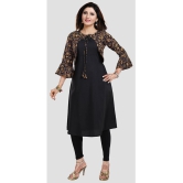 Meher Impex - Black Crepe Womens Jacket Style Kurti ( Pack of 1 ) - None