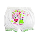 HAP - White Cotton Girls Bloomers ( Pack of 5 ) - None