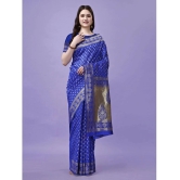 LEELAVATI Banarasi Silk Embellished Saree With Blouse Piece - Blue ( Pack of 1 ) - Blue