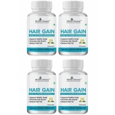 Herbs Library Hair Gain, Herbal Supplement For Hair Growth, 60 Capsules Each(Pack of 4)