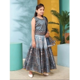 Aarika Teal Silk Girls Lehenga Choli Set ( Pack of 1 ) - None