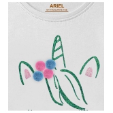 Ariel - White Cotton Girls T-Shirt ( Pack of 1 ) - None