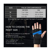 ZAYSOO Exercise Fitness Unisex Polyester Gym Gloves For Beginners Fitness Training and Workout With Half-Finger Length - M