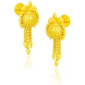 LUV FASHION Golden Drop Earrings ( Pack of 1 ) - Golden