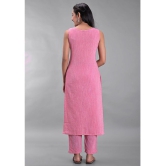 Maquien - Pink Straight Rayon Women's Stitched Salwar Suit ( Pack of 1 ) - None