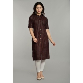 Glorious - Black Rayon Women's Front Slit Kurti ( Pack of 1 ) - None