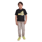 NEO GARMENTS Boys Cotton Round Neck Half sleeves T-Shirt - SPOT ON. | SIZE FROM 7YRS TO 14YRS-(10-11YRS) / BLACK