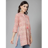 Stylum Cotton Printed Straight Womens Kurti - Pink ( Pack of 1 ) - None