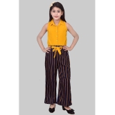 Arshia Fashions - Yellow Cotton Blend Girls Jumpsuit ( Pack of 1 ) - None