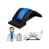 HORSE FIT Back Pain Relief Product Back Stretcher, Spinal  Back Relaxation Device, Multi-Level Lumbar Region Back Support for Lower & Upper Muscle Pain Relief, Back Massager for Bed Chair &