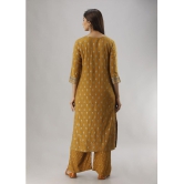 MAUKA - Gold Straight Rayon Women''s Stitched Salwar Suit ( Pack of 1 ) - None