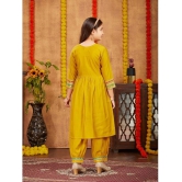 Aarika Yellow Silk Girls Patiala Kurta Set ( Pack of 1 ) - None